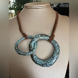 Artisan Blue and Brown Necklace